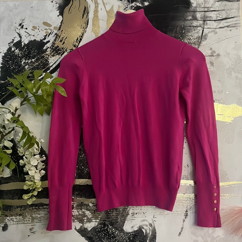 Zara Turtleneck Sweater Fuchsia Color - image 1